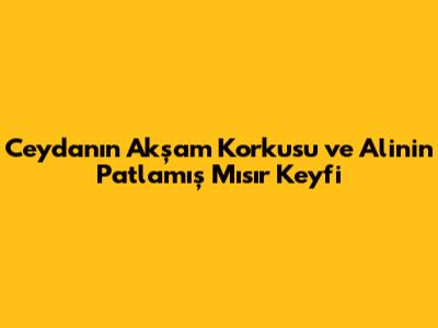 Ceyda'nın Akşam Korkusu ve Ali'nin Patlamış Mısır Keyfi
