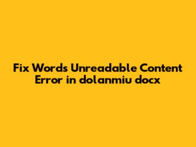 Fix Word's 'Unreadable Content' Error in `dolanmiu` `docx`