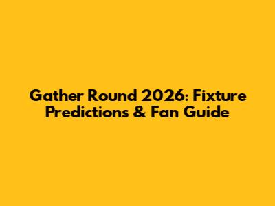 Gather Round 2026: Fixture Predictions & Fan Guide