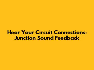 Hear Your Circuit Connections: Junction Sound Feedback