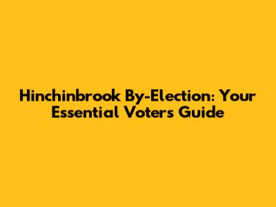 Hinchinbrook By-Election: Your Essential Voter's Guide