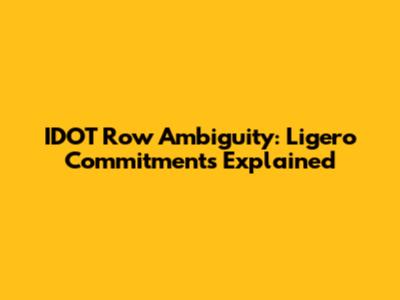 IDOT Row Ambiguity: Ligero Commitments Explained