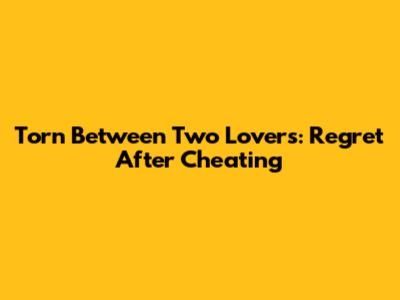 Torn Between Two Lovers: Regret After Cheating