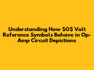 Understanding How $0$ Volt Reference Symbols Behave in Op-Amp Circuit Depictions